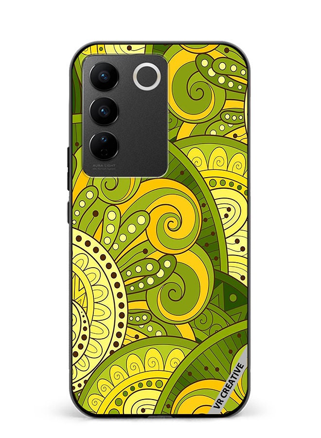 VR CREATIVE Protective Case Cover For Vivo V27e Flower Design Multicolour - Image 1