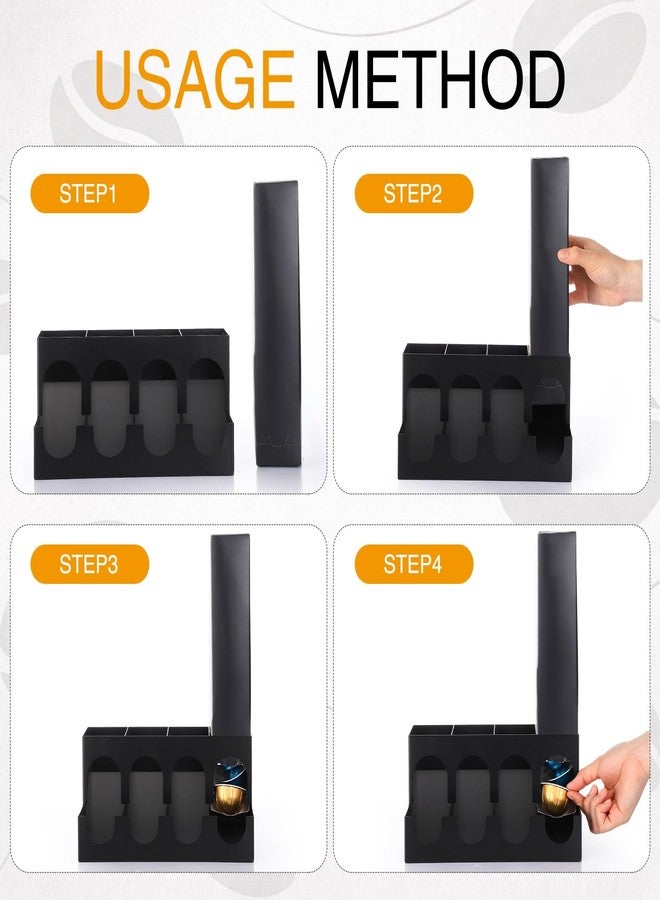 BrightRow Pods Holder Compatible with NespressoVertuo Freestanding Countertop Capsules Pod Holder, Holds 4 Box Sleeves, with Non Slip Steel Base, Holds 40 Coffee Pods Dispenses 4 Flavors - Image 4