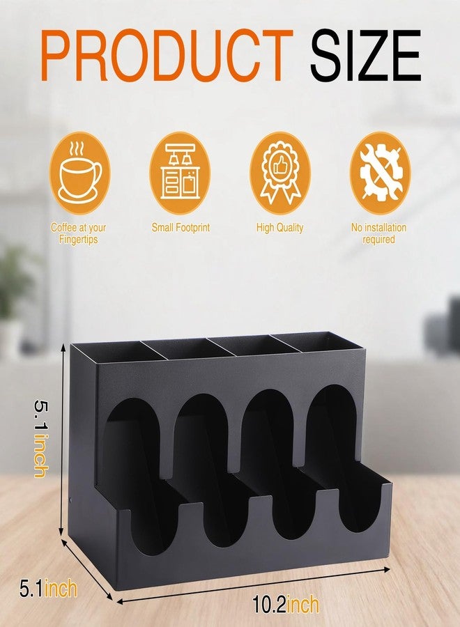 BrightRow Pods Holder Compatible with NespressoVertuo Freestanding Countertop Capsules Pod Holder, Holds 4 Box Sleeves, with Non Slip Steel Base, Holds 40 Coffee Pods Dispenses 4 Flavors - Image 2