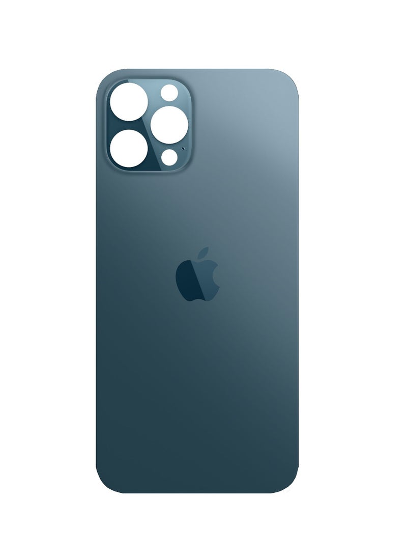 ماركة غير محددة زجاج خلفي أصلي لهاتف Apple iPhone 12 Pro أزرق 