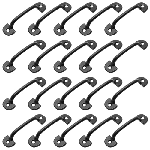 Bivethoi 20pcs 2.36" Small Drawer Handles Vintage Cabinet Pulls, Black Gate Pulls Antique Cupboard Handles with Mounting Screws, for Jewelry Box and Dresser (2 Inch Hole to Hole)​ - Image 4