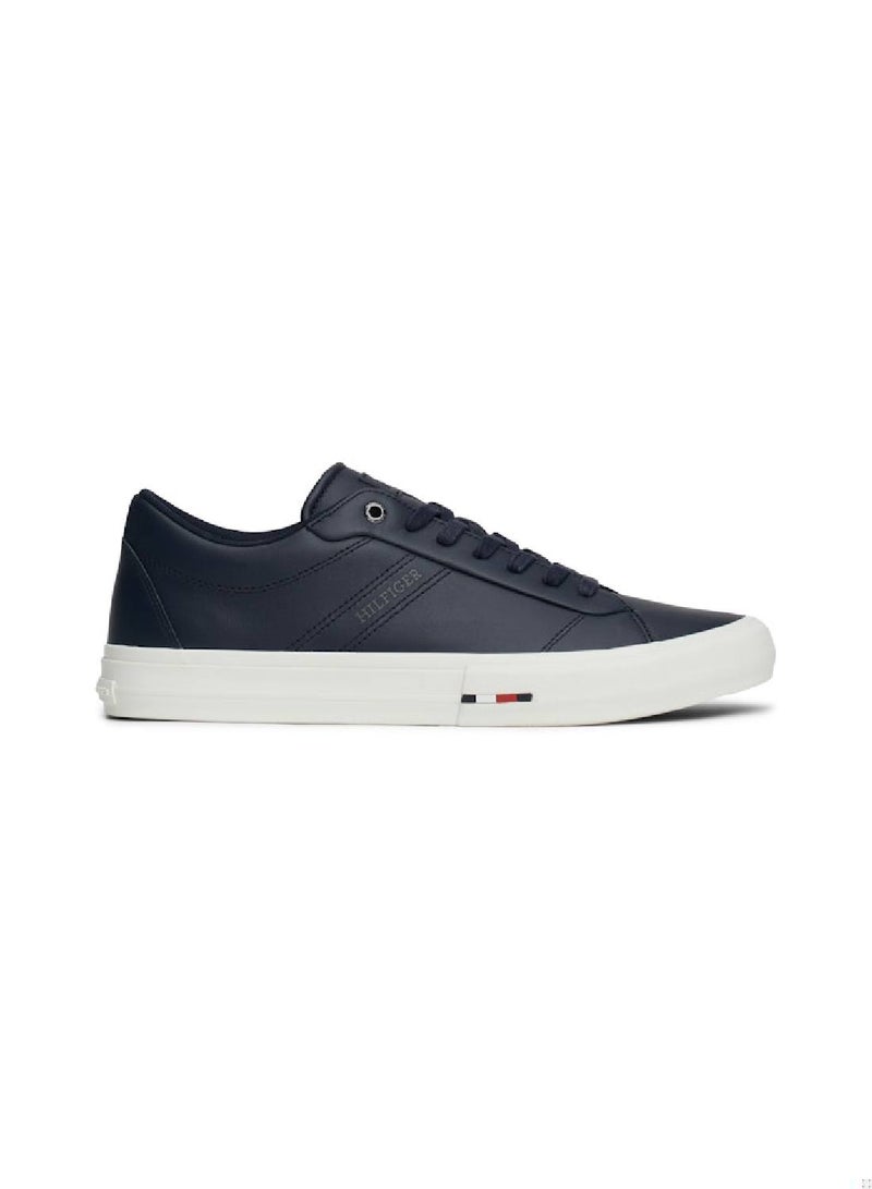 TOMMY HILFIGER Leather Logo Lace-Up Sneakers  - Image 1