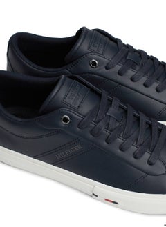 TOMMY HILFIGER Men's Leather Logo Lace-Up Sneakers, Blue - Leather  - Image 5