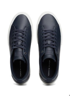 TOMMY HILFIGER Men's Leather Logo Lace-Up Sneakers, Blue - Leather  - Image 4