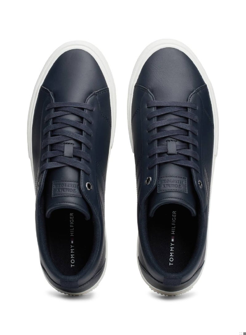 TOMMY HILFIGER Leather Logo Lace-Up Sneakers  - Image 4