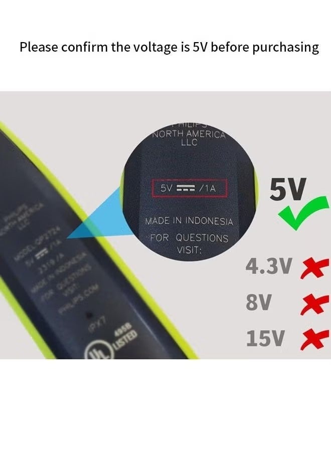 6 In 1 Power Cord 5V Replacement Charger USB adapter Suitable for Electric Hair Clippers, Beard trimmers, Shavers, Beauty Instruments, Desk Lamps, Purifiers - Image 3