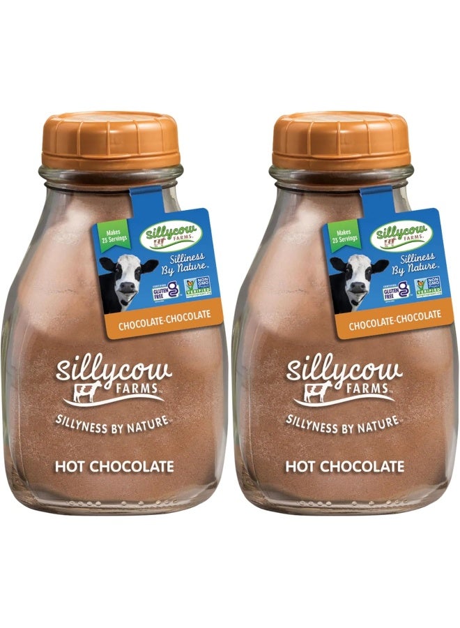 Silly Cow Farms Double Chocolate Hot Chocolate Mix (Pack of 2) - Image 1
