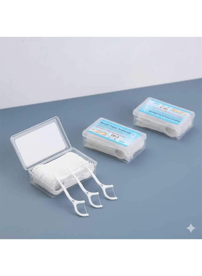Dental Flosser for Teeth Cleaning and Gum Care, 90 Pieces (3 Packs), Removes Plaque & Prevents Cavities - Portable Floss Picks for Fresh Breath - multicolor - Image 1