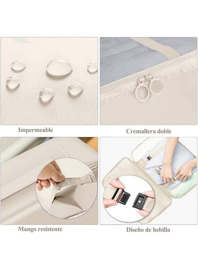 Yarazora 8pcs Travel Organizer Bags, Travel Suitcase Organizers, Waterproof Luggage Organizer in Various Sizes, Multipurpose Travel Organizer Kit for Clothes Shoes Cosmetics (Beige)  - Image 3