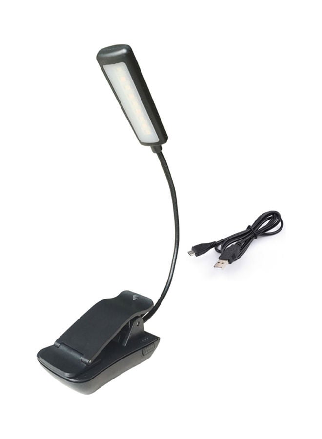 NIBEMINENT 9-LED Rechargeable Clip-On Reading Light With 3 Colour Temperature And Brightness Black - Image 1