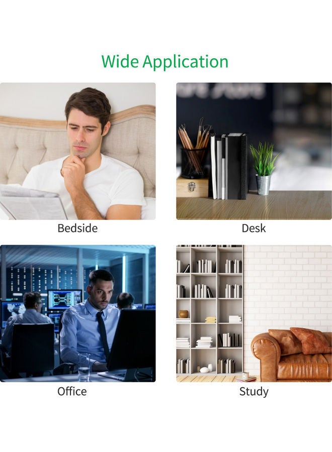NIBEMINENT 9-LED Rechargeable Clip-On Reading Light With 3 Colour Temperature And Brightness Black - Image 5