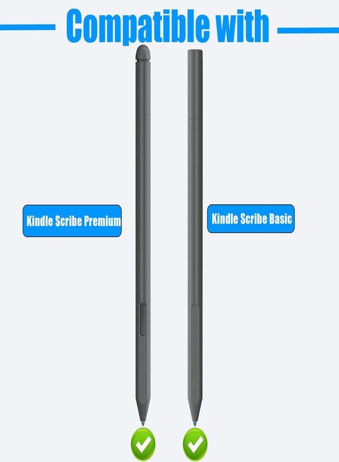 REEYEAR No Wore Out Titanium Alloy Replacement Fine Tips fit for Kindle Scribe Basic and Premium Pens Digital Pen, Smooth Ballpoint Note Taking Backup Nibs,2 Pcs,Blue - Image 3