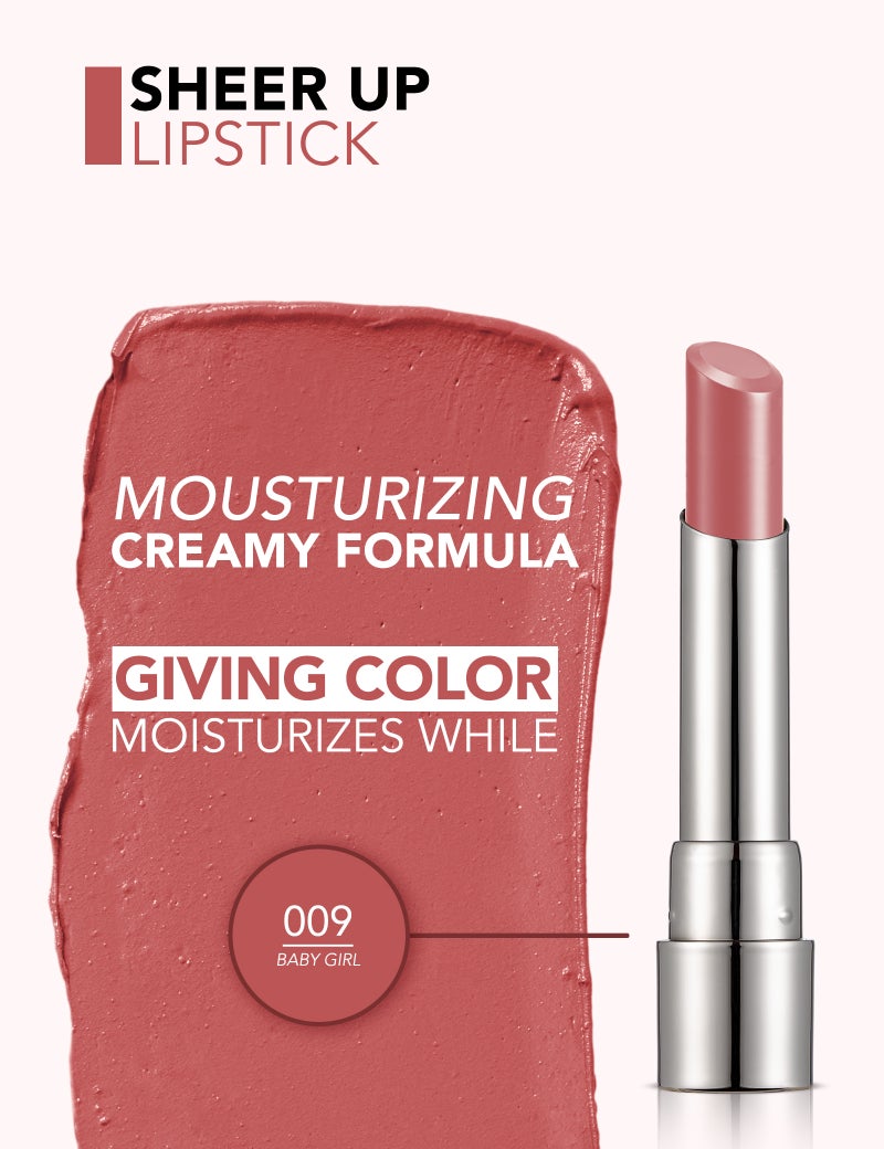 flormar Sheer Up Lipstick 009 Baby Girl - Image 3