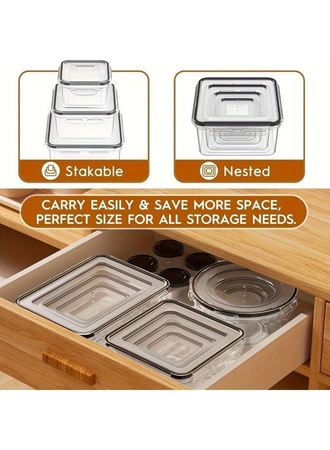 كليكسيمبل مجموعة حاويات تخزين طعام كبيرة من ٥٠ قطعة (٢٥ حاوية محكمة الإغلاق + ٢٥ غطاءً) مع قلم تحديد وملصقات | خالية من مادة BPA، قابلة للتكديس، مانعة للتسرب | آمنة للاستخدام في الميكروويف والفريزر لتحضير الوجبات وتنظيم المطبخ - Image 2
