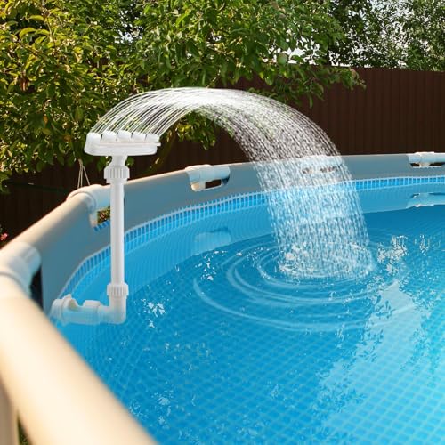 Reallnaive 2025 Solar Pool Fountain for Above and Inground LED 360° Adjustable Fountain for Swimming Pool Sprayer Waterfall Sprinkler with 7 Color LED Light Fun Waterfall Sprayer for Above Inground - Image 4
