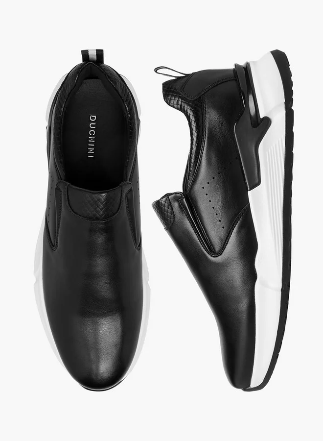 DUCHINI Men's Solid Slip-On Loafers