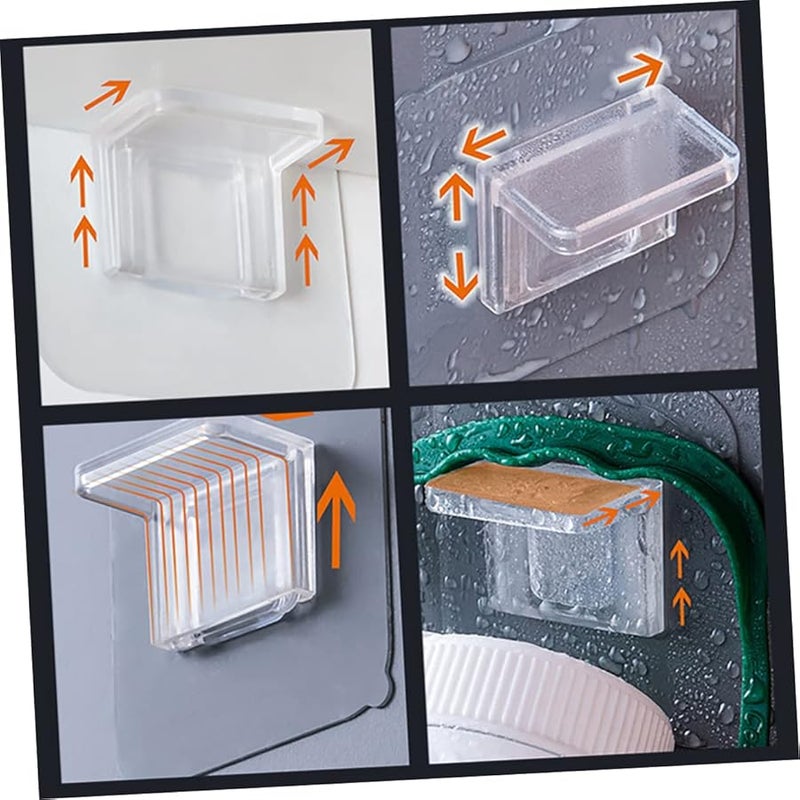 Tehaux 3 Pack Shelf Supporters Strong Adhesive Layer Plate Partition Brackets Easy Install - Image 4