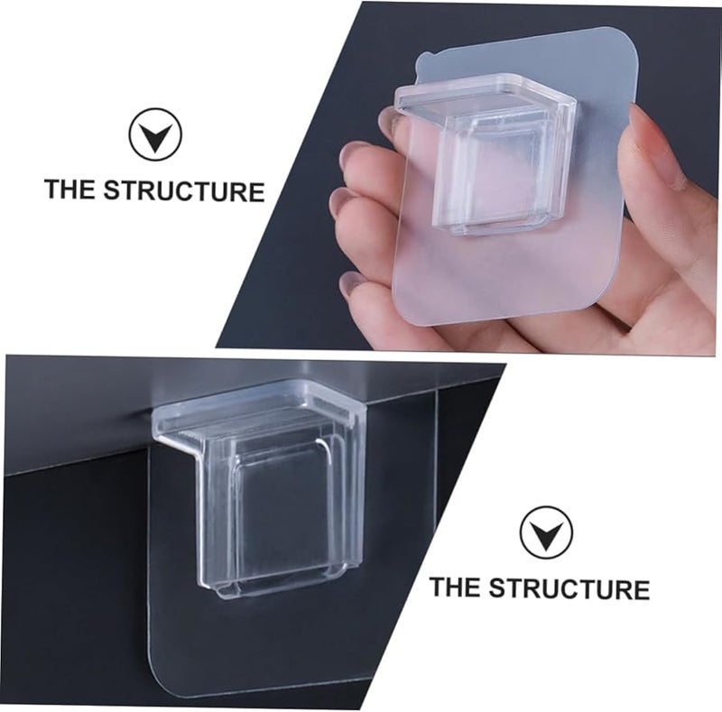 Tehaux 3 Pack Shelf Supporters Strong Adhesive Layer Plate Partition Brackets Easy Install - Image 5