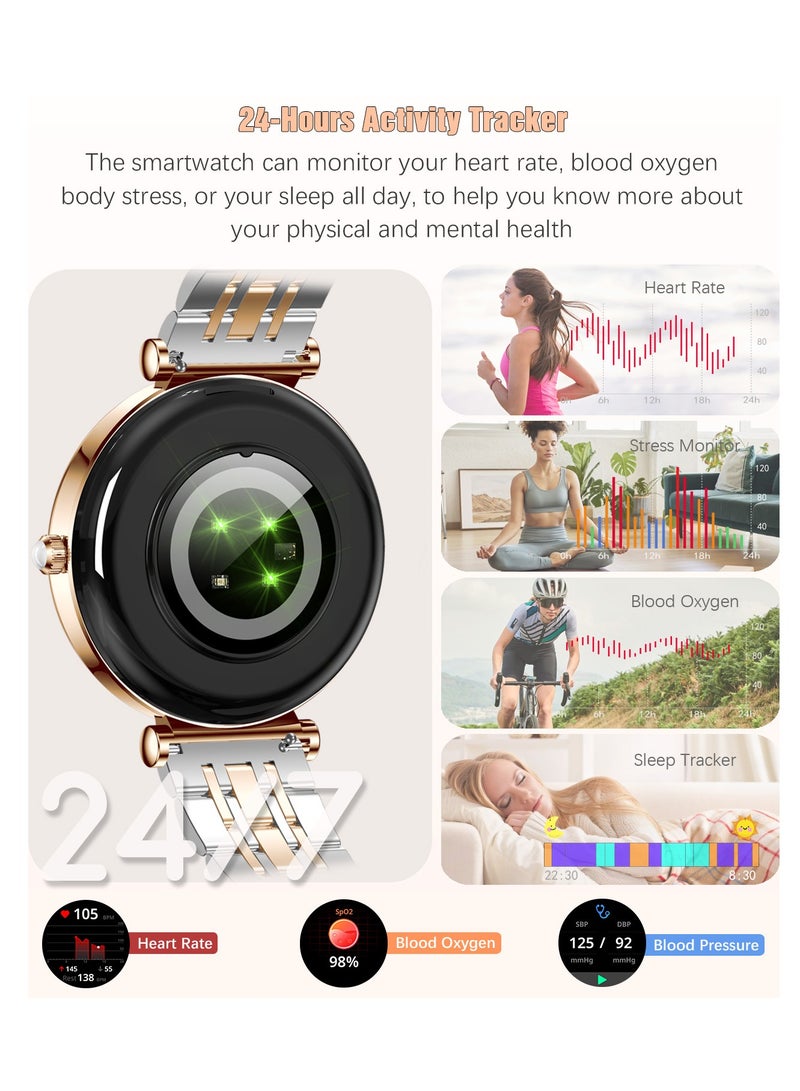 RollsTimi  Ladies smart watch, 1.27" high-definition touch screen, sports fitness tracker and heart rate measurement, waterproof smart watch, exquisite appearance, fashionable design - Image 5