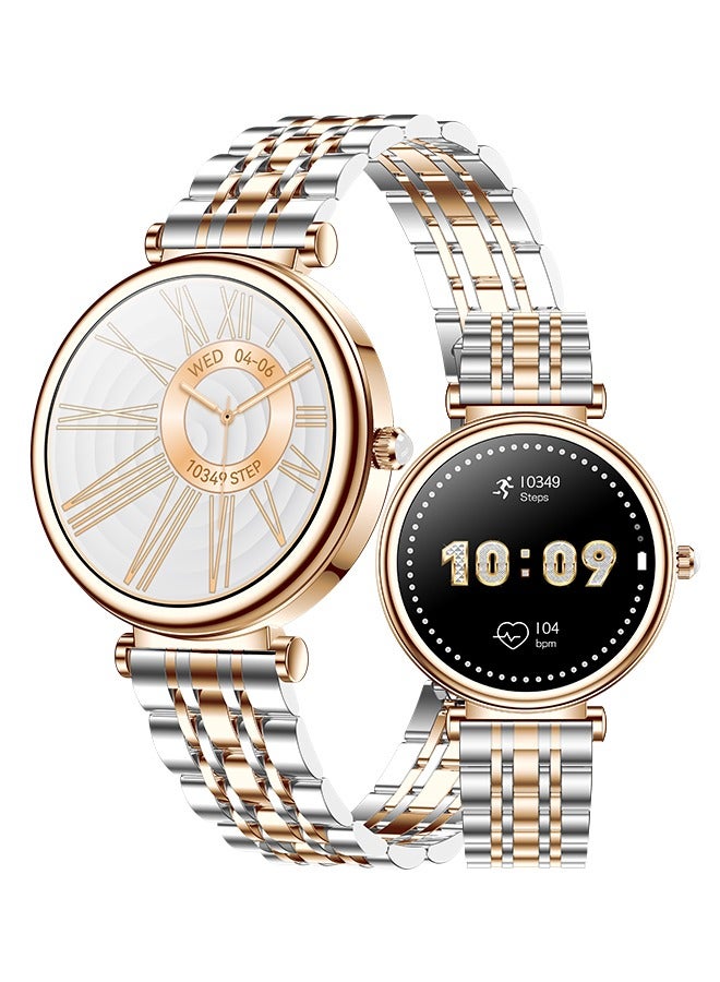 RollsTimi  Ladies smart watch, 1.27" high-definition touch screen, sports fitness tracker and heart rate measurement, waterproof smart watch, exquisite appearance, fashionable design - Image 1