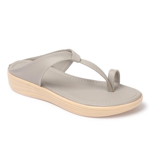 ZaySoo Womens Stylish Flat Sandals (Grey, UK Footwear Size System, Adult, Women, Numeric, Medium, 6) - Image 5