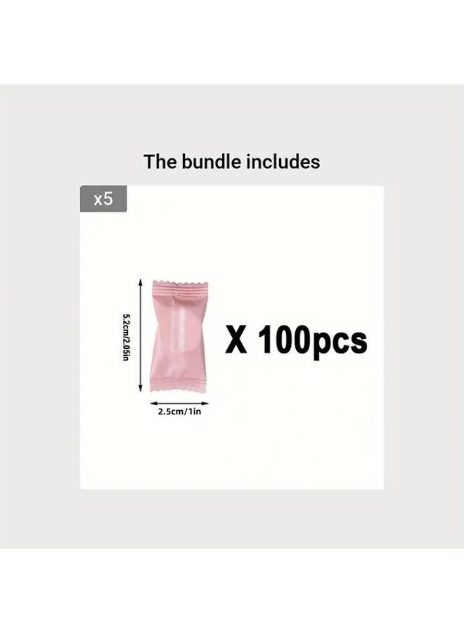 Value Pack 100 قطعة 5 عبوات مناشف قابلة للضغط ومناديل وجه قابلة للتخلص منها محمولة غير منسوجة للسفر - Image 1