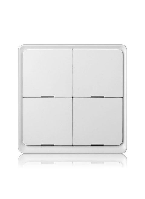 Tuya ZigBee Wireless Smarts Scene Switch 4 Gang Scenario Switch 4 Road Slab Scene Keys Switch Tuya Smarts Home Assistant Smarts Home Automation Compatible with Alexa, Google Home, Siri, Smarts Life
