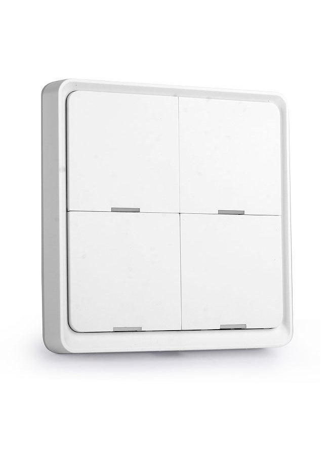 Tuya ZigBee Wireless Smarts Scene Switch 4 Gang Scenario Switch 4 Road Slab Scene Keys Switch Tuya Smarts Home Assistant Smarts Home Automation Compatible with Alexa, Google Home, Siri, Smarts Life
