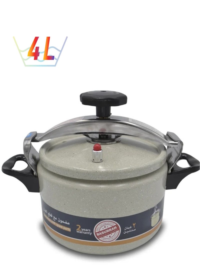 BASURRAH Granite pressure cooker pistachio color 4 liters  - Image 1
