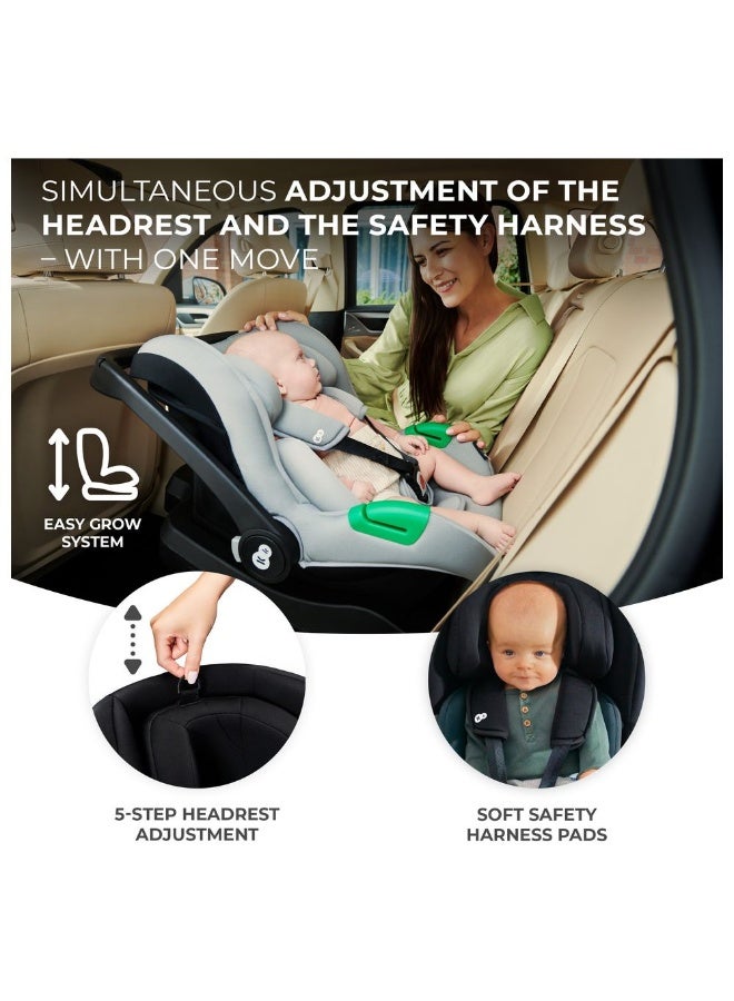 Kinderkraft MINK PRO i-Size Infant Car Seat & MINK FX Base – Rear-Facing - 0-13 kg (40-75 cm)  with ISOFIX - Black - Image 3