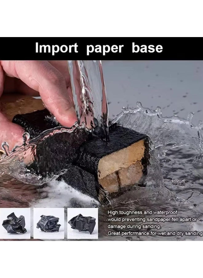 Fasola 36PCS Sandpaper, Premium Wet Dry Waterproof Sanding Paper, 400 to 3000 Grit Assorted Polishing Kit, for Wood Furniture Finishing, Metal Sanding and Automotive Detailing, Ideal DIY Gift - Image 5