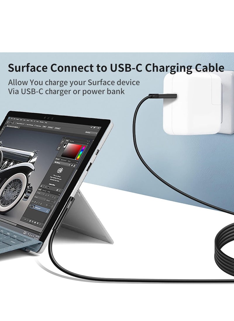 Generic - 1.8M/6ft Surface Connect to USB-C Charging Cable 15V/3A Compatible for Microsoft Surface Pro 3/4/5/6/7/ Surface Laptop 3/2/1/Surface Go/Surface Book1/2/3 - Image 1