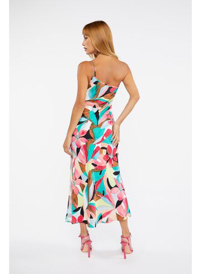 FOREVER 21 Abstract Floral One-Shoulder Dress - Image 3