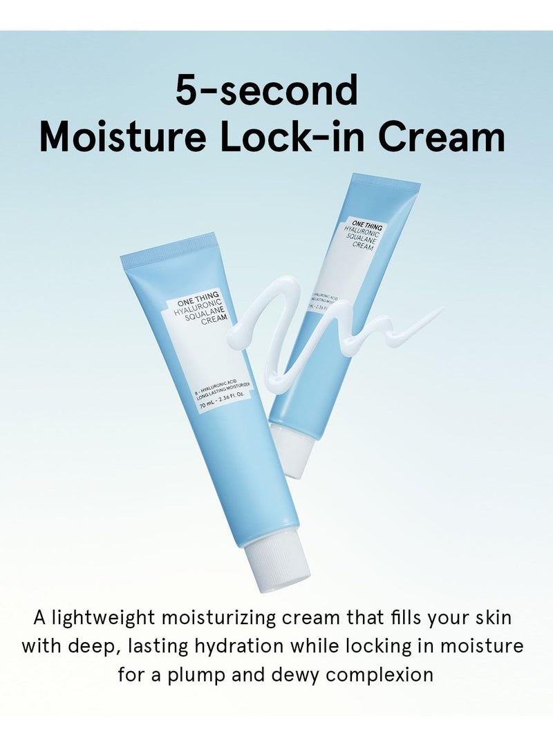 ONE THING Hyaluronic Squalane Cream (2.36 fl.oz / 70ml), Korean Skincare, Cream, Hyaluronic Acid, Moisturizing, Oil-moisture Balance, Moisture - Image 2