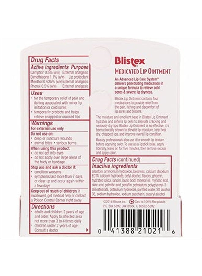 BLISTEX Medicated Lip Ointment, 0.21 Oz (Pack of 3) - Image 2