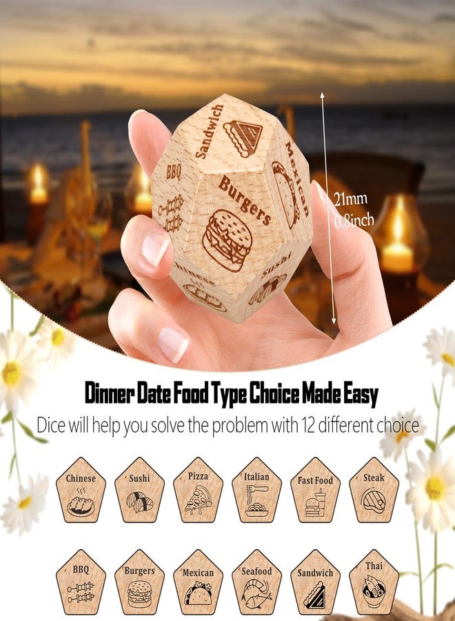VANLOVEMAC Valentines Day Gifts for Him Her Food Dice Decision Date Night Dices Couple Gifts for Women Men Anniversary Christmas Stocking Stuffers for Boyfriend Girlfriend Husband Wife - Image 3
