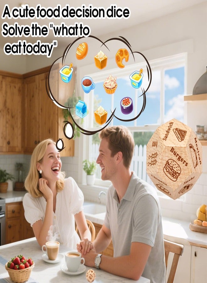 VANLOVEMAC Valentines Day Gifts for Him Her Food Dice Decision Date Night Dices Couple Gifts for Women Men Anniversary Christmas Stocking Stuffers for Boyfriend Girlfriend Husband Wife - Image 4