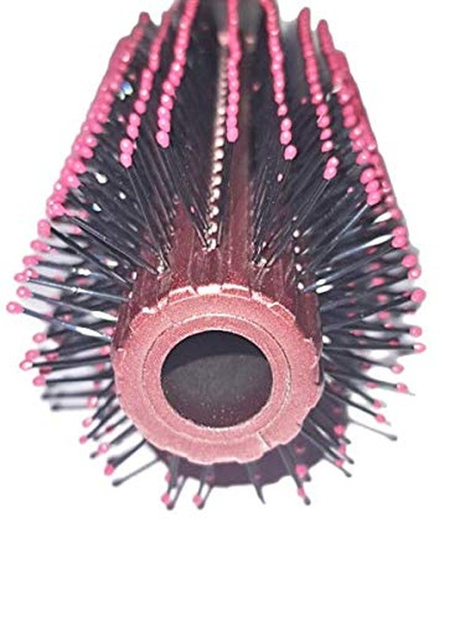 Tiamo Round Plastic Hairbrush set blue and brown for grooming. - Image 5