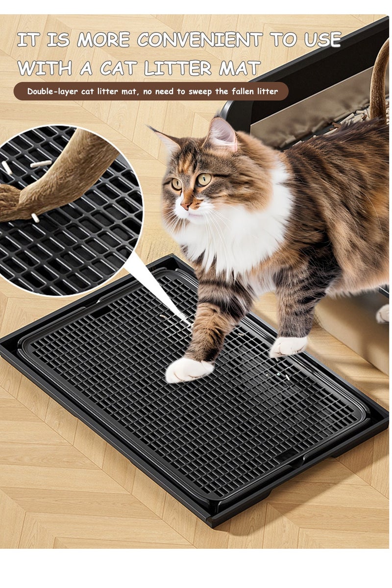 كيدل كبيرة من الفولاذ المقاوم للصدأ القط القمامة مربع ، وسهلة التنظيف ، ومناسبة كبيرة ومتعددة القط القمامة مربع القط القمامة صينية - Image 3