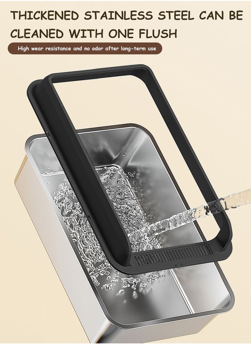Kidle - Large Stainless Steel Cat Litter Box Easy Cleaning Kitty Litter Box Cat Litter Tray for Big and Multiple Cats - Image 1