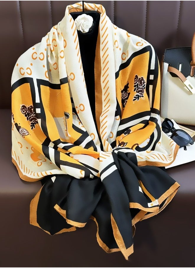 Generic - Multiuse Scarves for Ladies  Orange Letter-C (70"*31" /180*80cm) - Image 1
