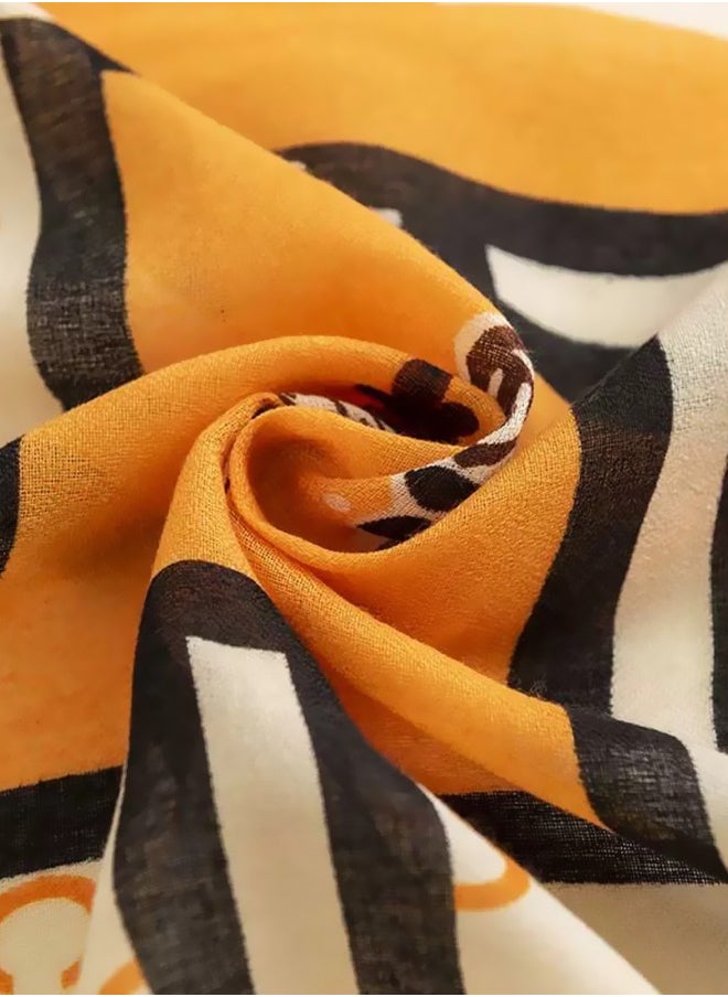 Generic - Multiuse Scarves for Ladies  Orange Letter-C (70"*31" /180*80cm) - Image 1