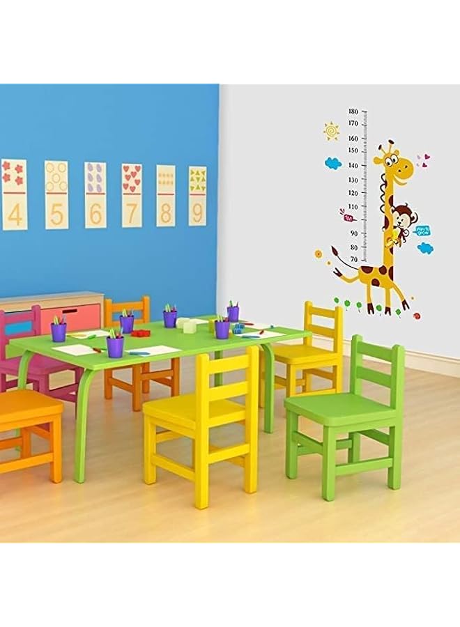 The Bros Kids Height Growth Chart, Cartoon Height Stickers, Cartoon Giraffe Kids Growth Chart Height Measurement, Detachable Growth Height Chart multiple colour - Image 4