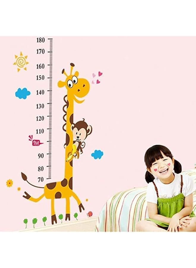 The Bros Kids Height Growth Chart, Cartoon Height Stickers, Cartoon Giraffe Kids Growth Chart Height Measurement, Detachable Growth Height Chart multiple colour - Image 5