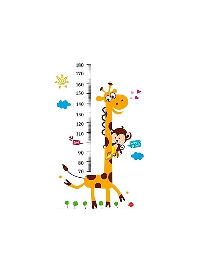 The Bros Kids Height Growth Chart, Cartoon Height Stickers, Cartoon Giraffe Kids Growth Chart Height Measurement, Detachable Growth Height Chart multiple colour - Image 3