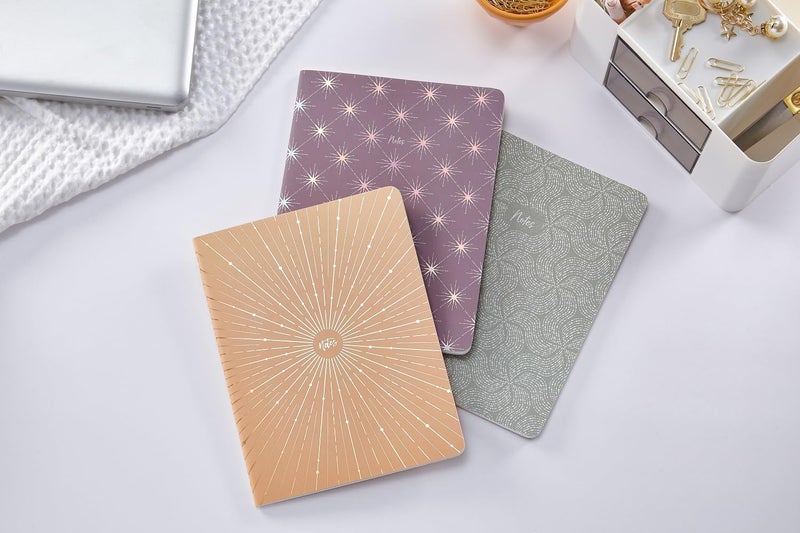 Southworth Southworth Premium Journal Set 3pk 65x 85 Ethereal Geometrics 3 Coordinating Designs Premium 28lb105gsm Paper Flex Journals 32 Ruled Sheets64 Pages Per Journal 91071 - Image 2