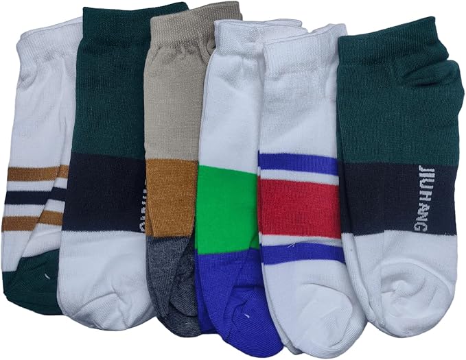 "SMARTEDGE Men's Casual Color Socks Set, 5 Socks + 1 Free
"