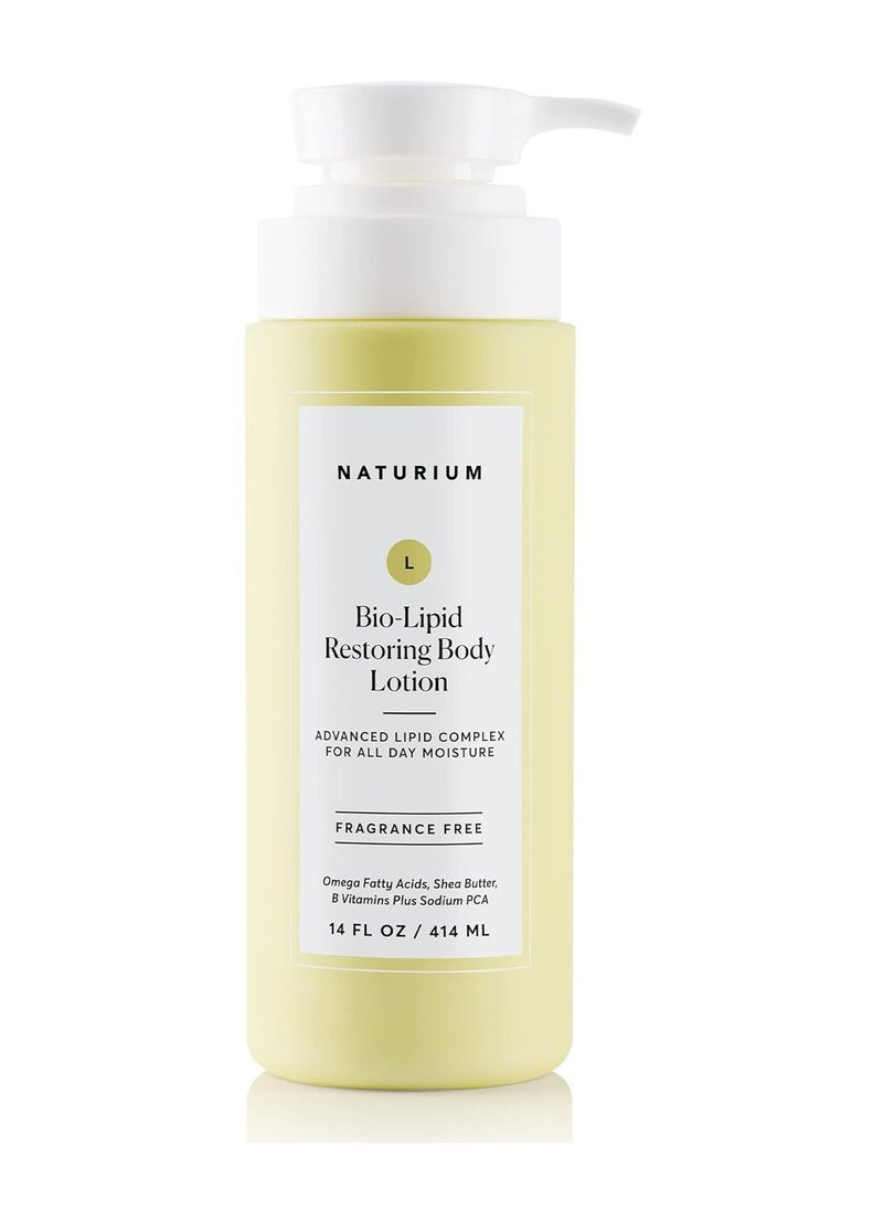 NATURIUM Naturium Bio-Lipid Restoring Moisturizing Body Lotion with Shea Butter, Fragrance Free, 14 oz  - Image 1