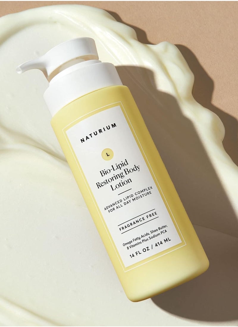 NATURIUM Naturium Bio-Lipid Restoring Moisturizing Body Lotion with Shea Butter, Fragrance Free, 14 oz  - Image 3