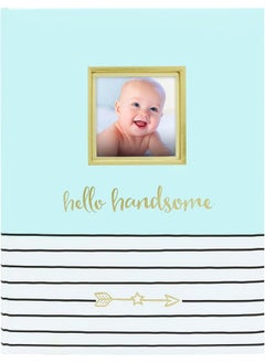 pearhead Pearhead Hello Handsome, First 5 Years Baby Memory Book with Photo Insert, Perfect Baby Keepsake  - Image 1